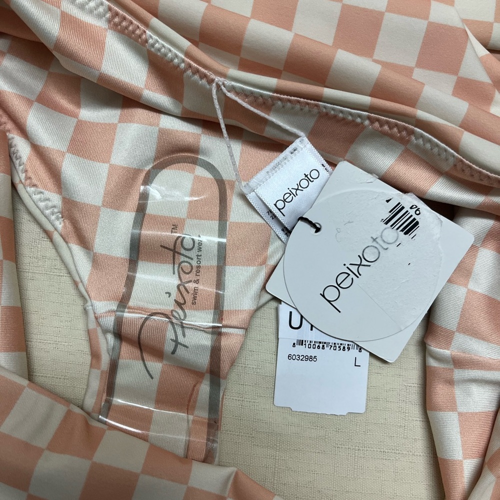 NWT Peixoto L beige check bikini - Picture 5 of 13